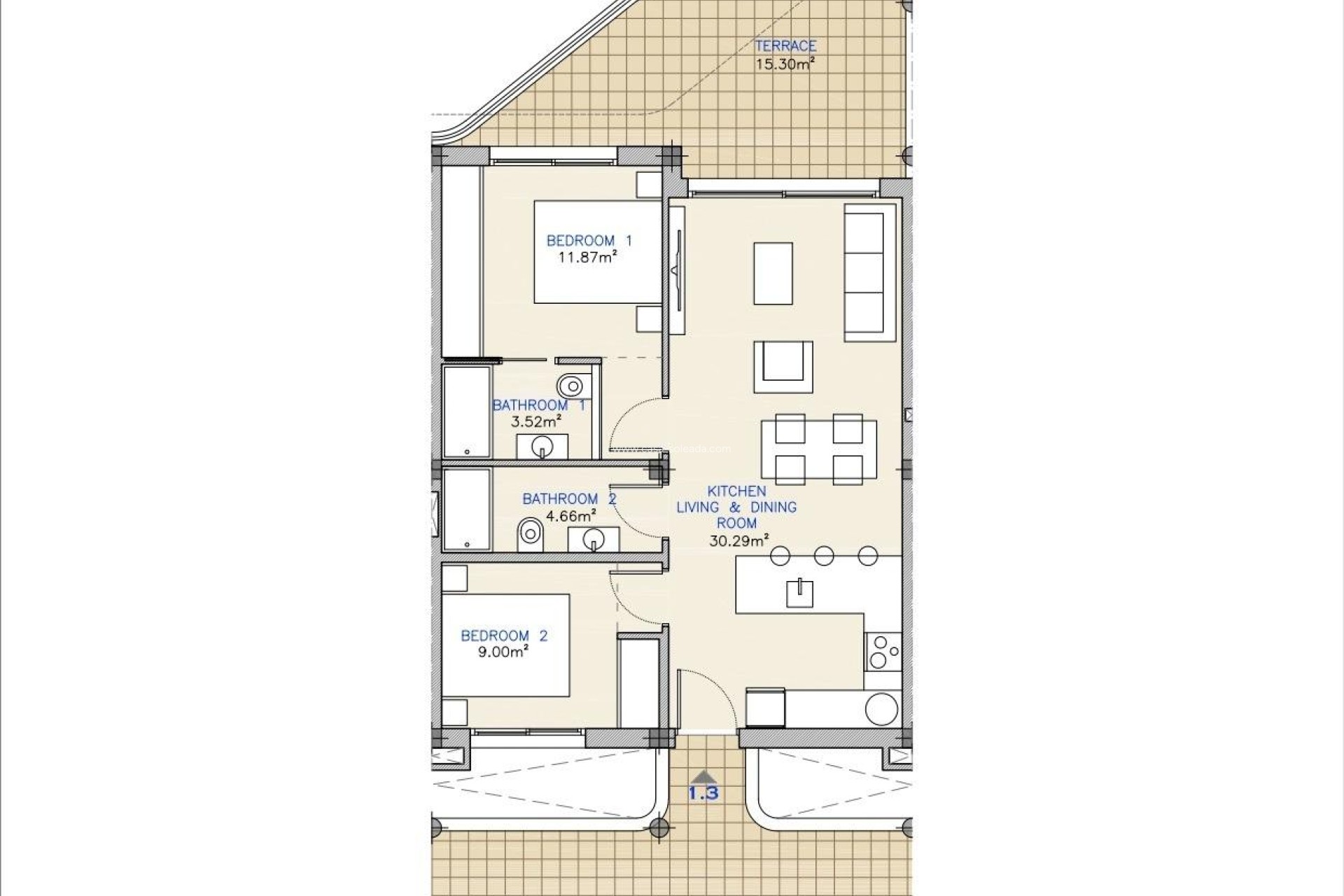 Neue Gebäude - Wohnung - Los Alcázares - Serena Golf