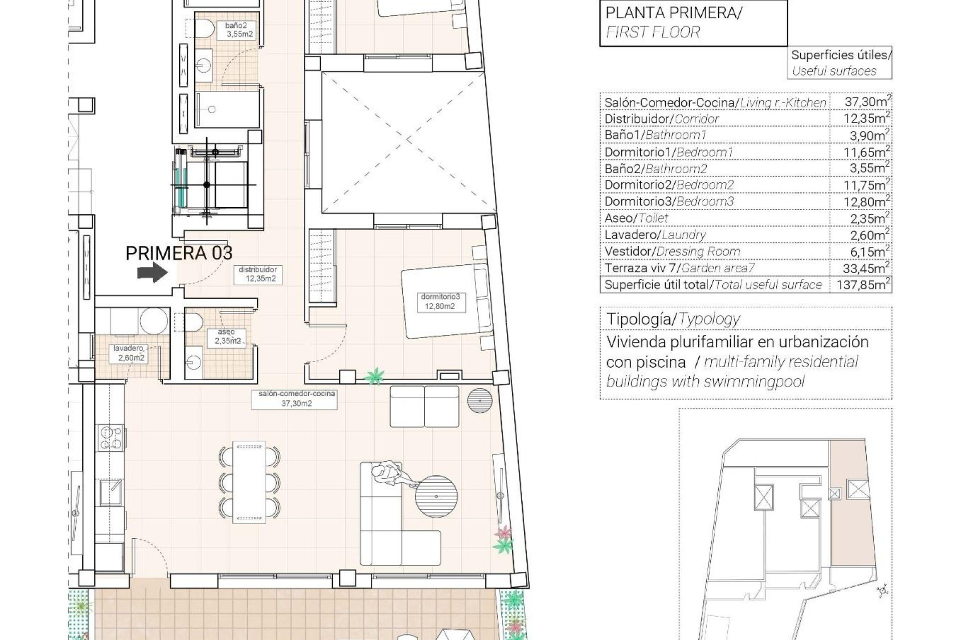 New Build - Apartment / flat - Hondón de las Nieves - Pueblo