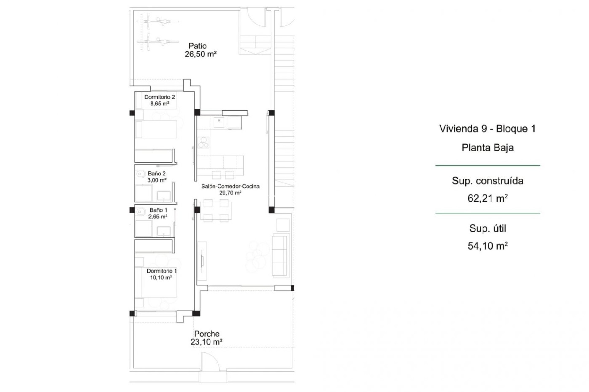 New Build - Bungalow - Orihuela Costa - Pau 26