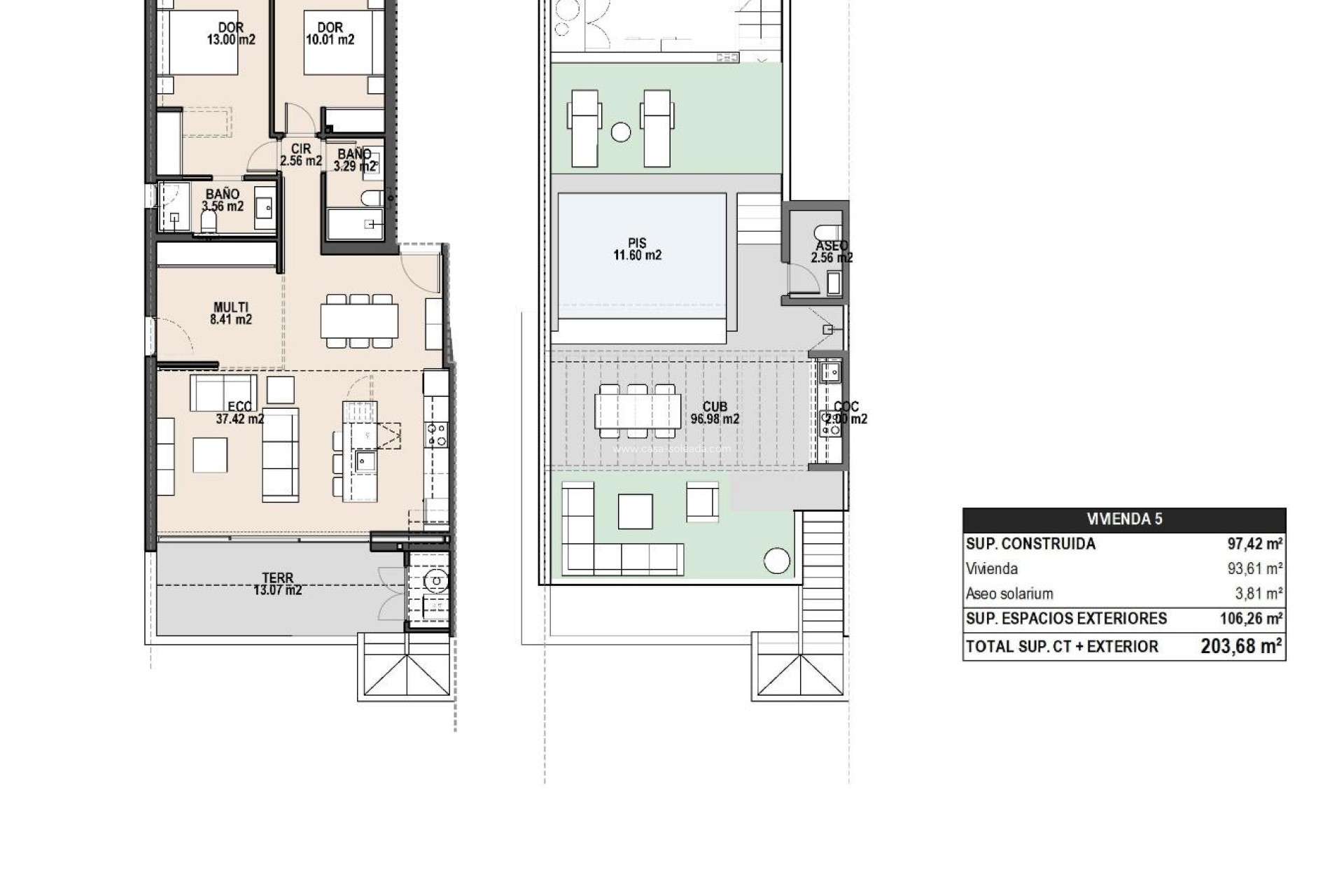 Nieuwbouw Woningen - Bungalow - Pilar de la Horadada - parques de Andromeda