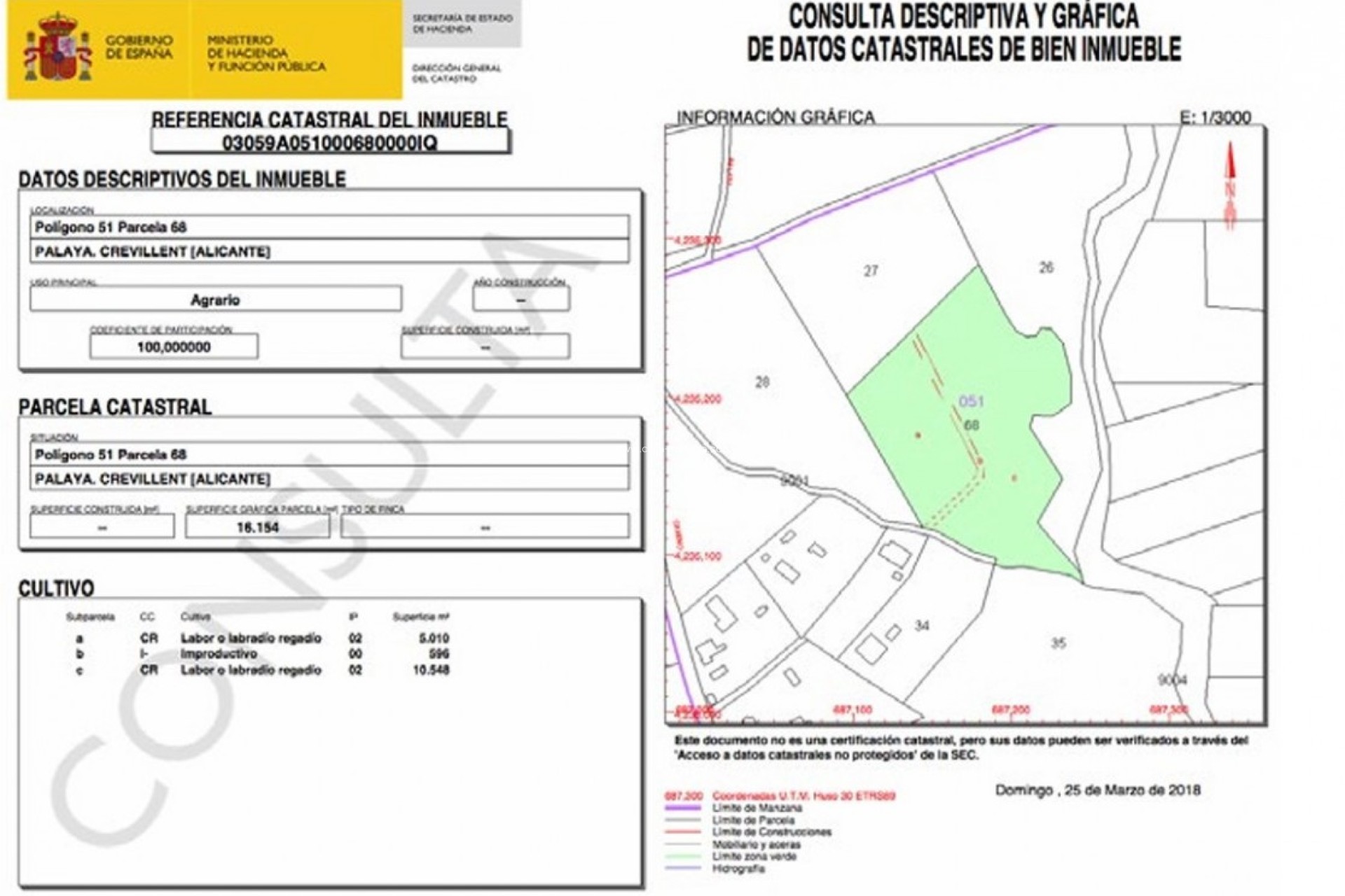 Reventa - Land - Crevillente - Inland
